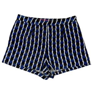Pinkyotto Shorts with Geometric Pattern in Blue and Black